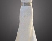 Custom make Vintage A LINE Lace Wedding Dress Bridal Gown Satin Sash Bridesmaid Dress Evening Prom Dress