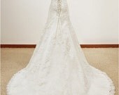 Custom size A Line Princess Lace Wedding Dress Bridal Gown Satin Sash Bridesmaid Dress Evening Prom Dress