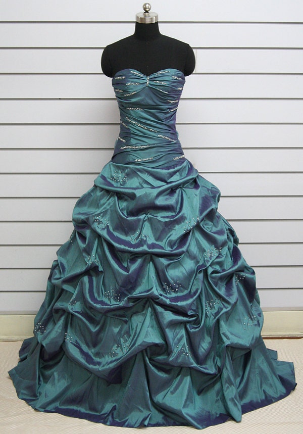 Ball-Gown Sweetheart Sleeveless Floor-length Taffeta Prom Dresses / Evening Dresses