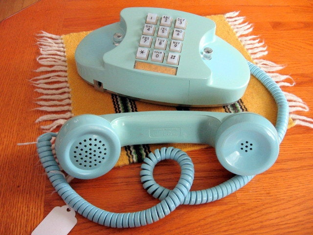 1960s Light Blue Touchtone Bell Princess Phone