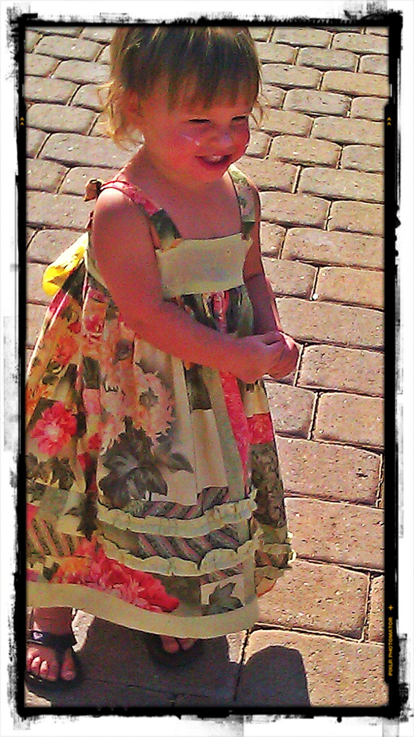 Reverse Knot Sun dress - Garden Floral