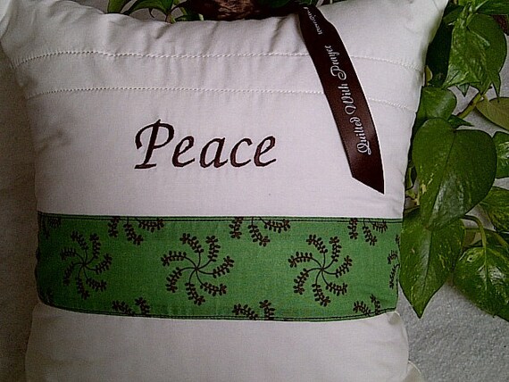 Inspirational Pillow - Peace Decorative Throw Pillow