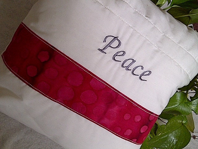 Inspirational Pillow- Peace Decorative Throw Pillow