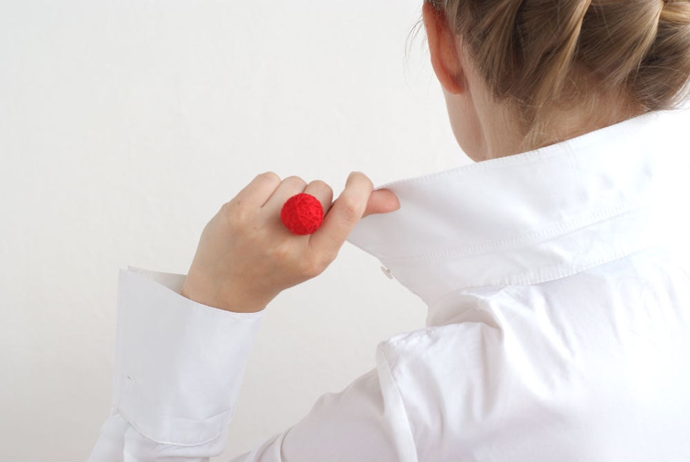 Red beaded balls fabric ring thread cotton for women textile natural white geometry christmas
