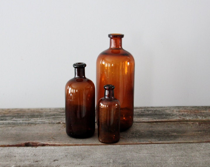 Amber Apothecary Bottle Collection