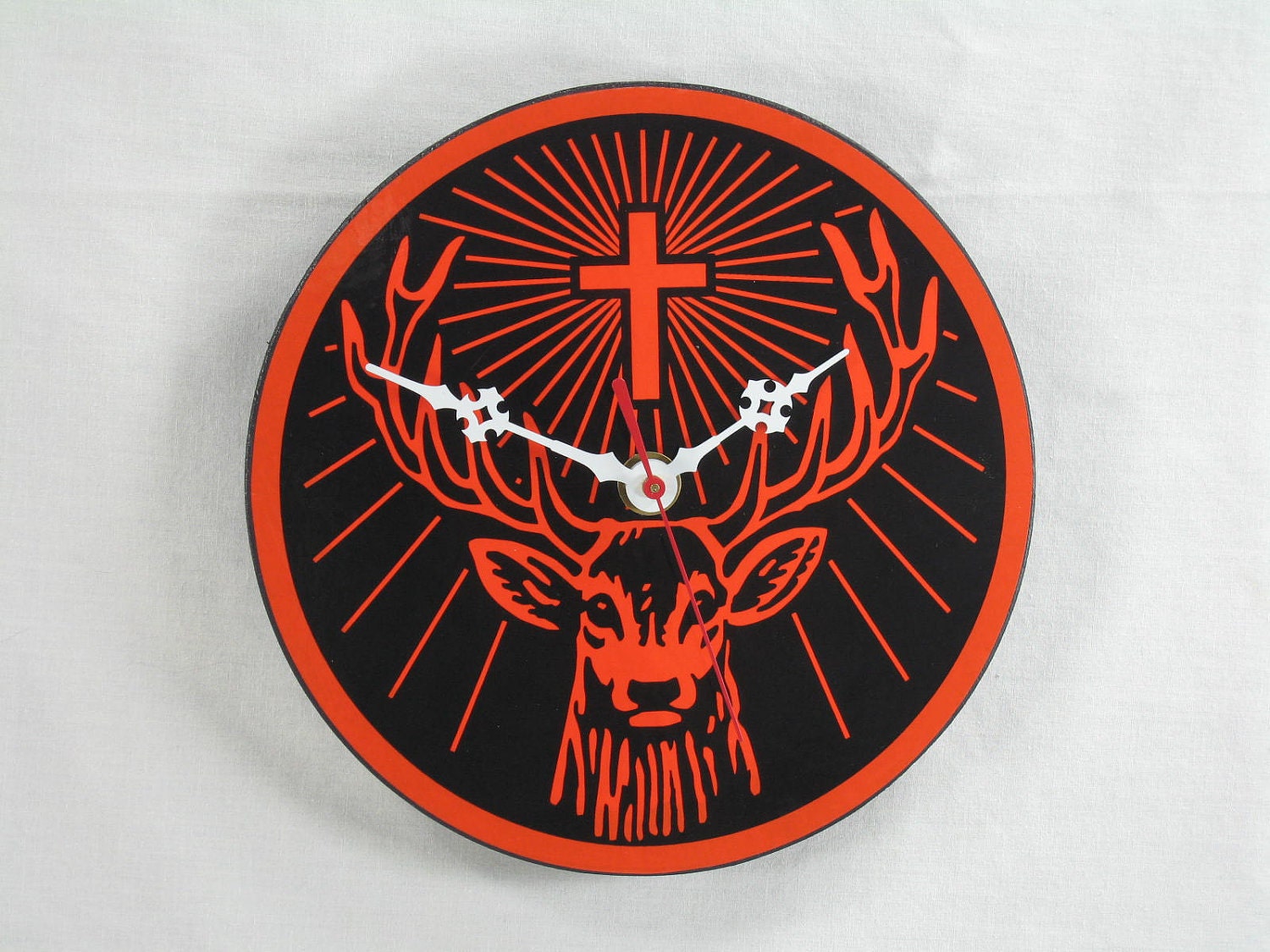 Handmade Jagermeister Wall Clock Home Decor Housewarming Gift Graduation For Him, Free Priority Shipping Included