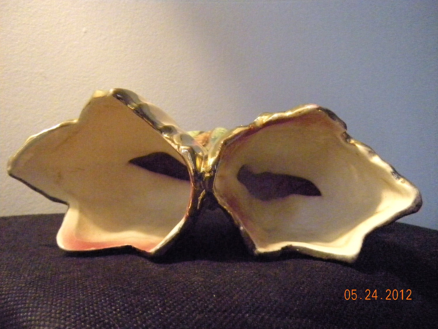McCoy Double Tulip Vase with GOLD TRIM' on Tulip Tips  RARE