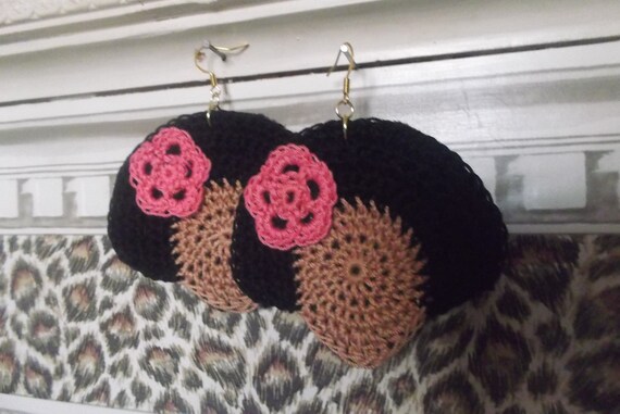 Mocha Pink Flower Afro Chick