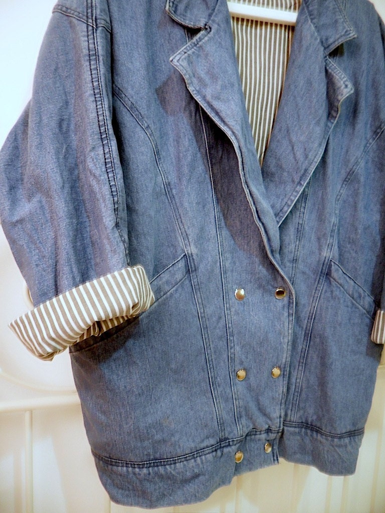 Boyfriend Denim Blazer design and made by PsychoSYT