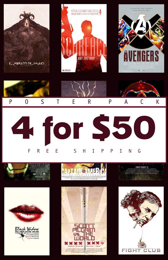 4 Posters for 50 Dollars - Poster Pack - Movie Posters