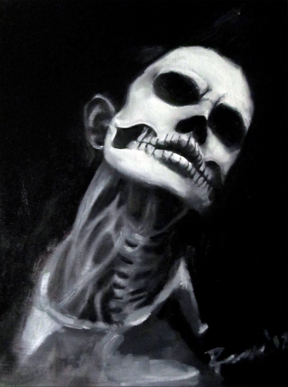 Bone Daddy. A Reese Hilburn (RockabillyReese) Original Oil Painting