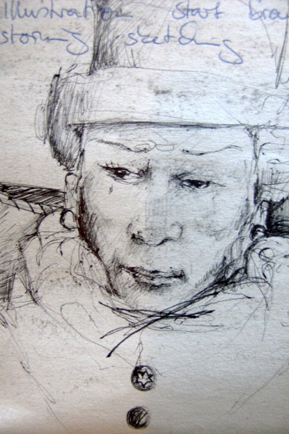 Art print, Drawing, "Traveller" - 5" x 7" Open edition giclee print (Series of details, studies and sketchbook work)