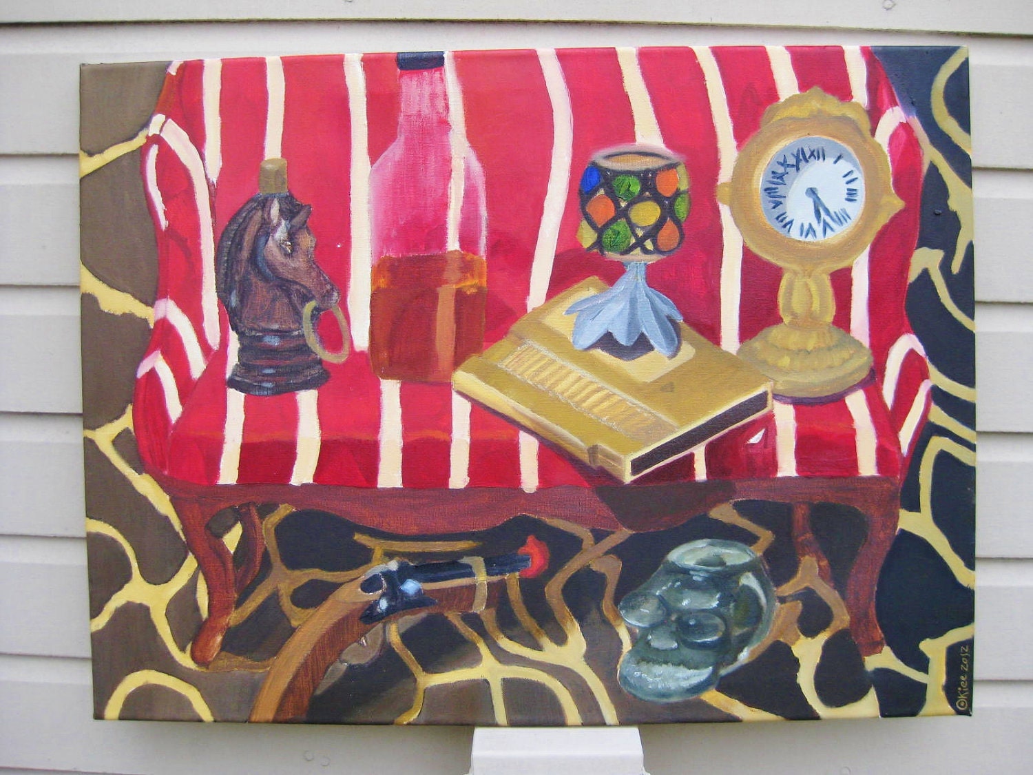Gamblers Madness Oil Painting, Original Signed Still Life 18" x 24" SALE