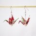 Origami birds earrings