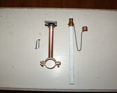 Set Of 4 Copper Wine Bottle Tiki Torch Mounting Hardware Kits - Hanging Lantern, Hurricane Lantern, Outdoor Lighting, Oil lamp