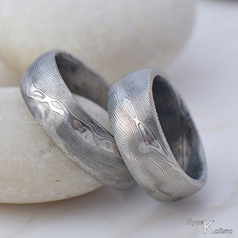 Custom Wedding Ring, Women or Men Ring - Hand forged Stainless ...