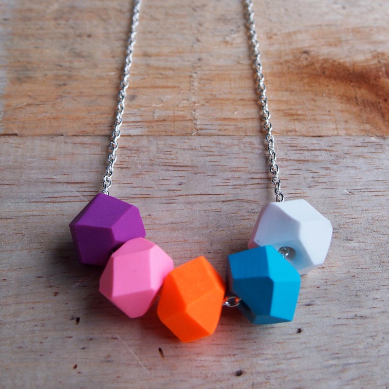 Sherbert Bomb Geo Pop necklace