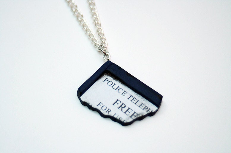 Tardis Broken Piece necklace