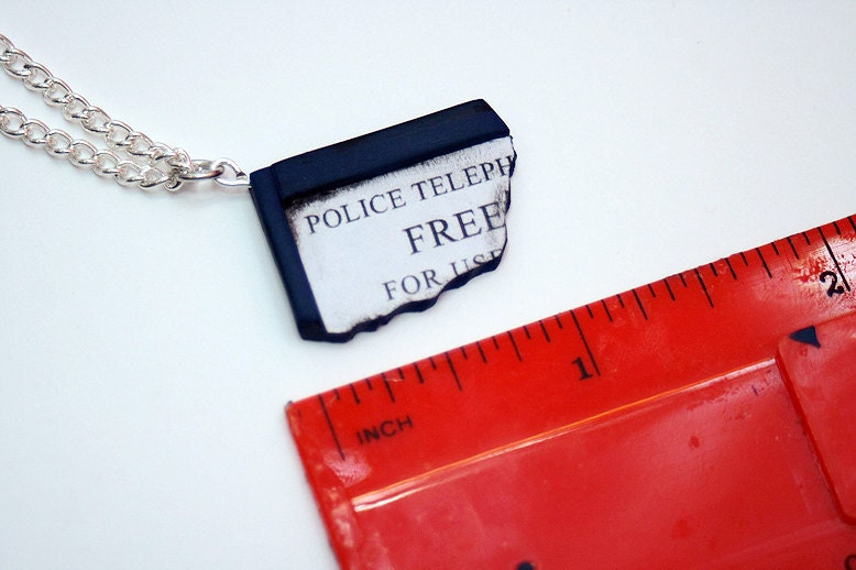 Tardis Broken Piece necklace