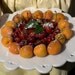 Handcrafted ornated marble serving platter