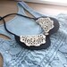 peterpan felt collar necklace - Handmade with black felt and lace - READY TO SHIP
