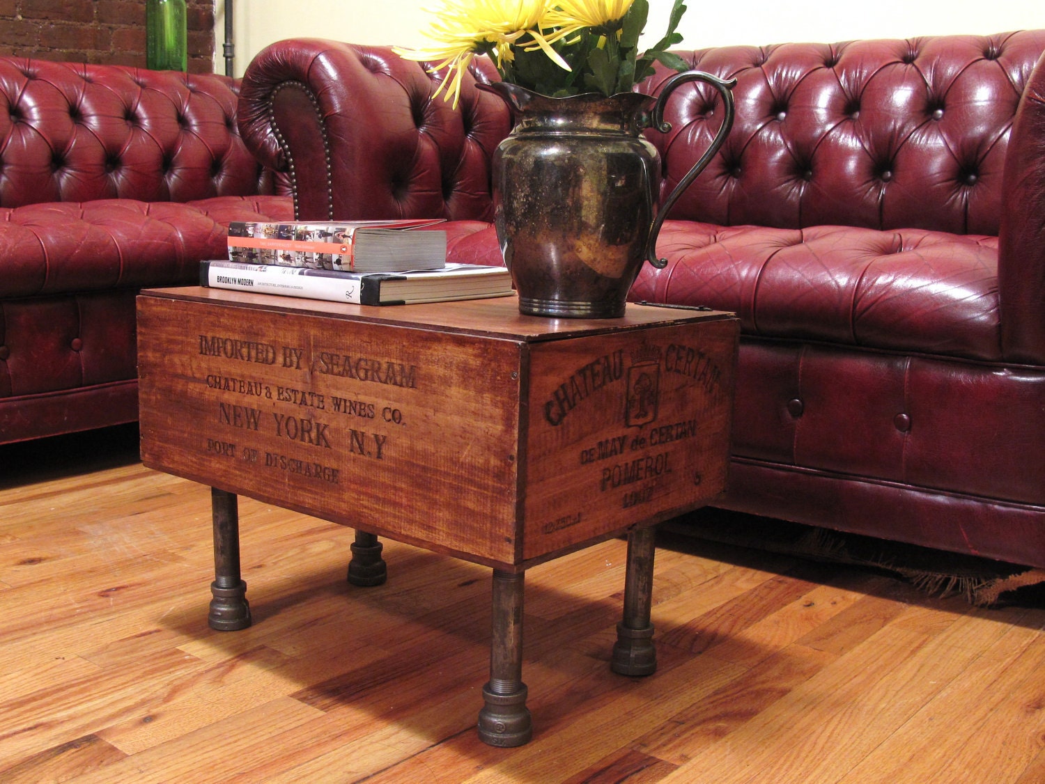 Custom Table made from Wine Crates