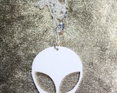 WHITE Alien Necklace