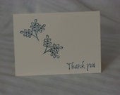 Mini Note Cards Handmade Blank Inside - Thank You