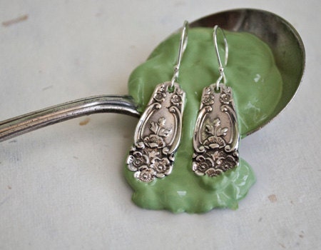 Spoon Earrings: "Lady Helen" by Silver Spoon Jewelry