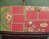 Scrapbook Layout Perfect for Autumn, Fall, Thanksgiving and Family Photos