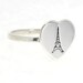 I Love Paris Eiffel Tower Sterling Silver Ring