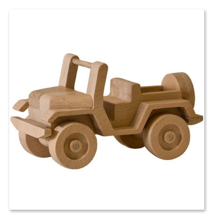 Handcrafted wooden car,  Off-Road Vehicle natural, organic wooden toys for kids
