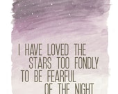 I Have Loved the Stars - 5 x 7 Illustration Print