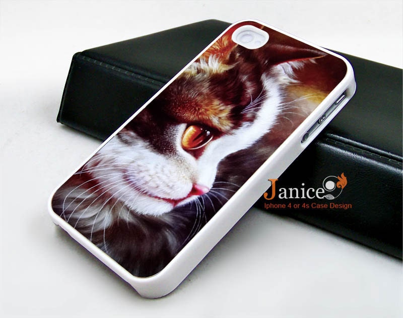 iphone 4 case iphone 4s case iphone 4 cover sweet cat unique Iphone case