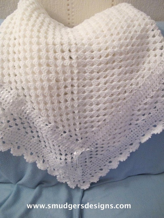 Baby Crochet Shawl Pattern No 80 by julielaw1 on Etsy