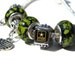 Army Murano European Bracelet - Army "Gone Green" Logo Murano glass bead and european charm bracelet