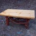 Rustic Handmade Mountain Laurel and stained pine Coffee Cocktail Table Log Cabin Furniture by J. Wade