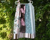 pink, blue, and brown pillowcase dress ready to ship size 5T