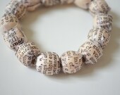 Newspaper Beads Bracelet