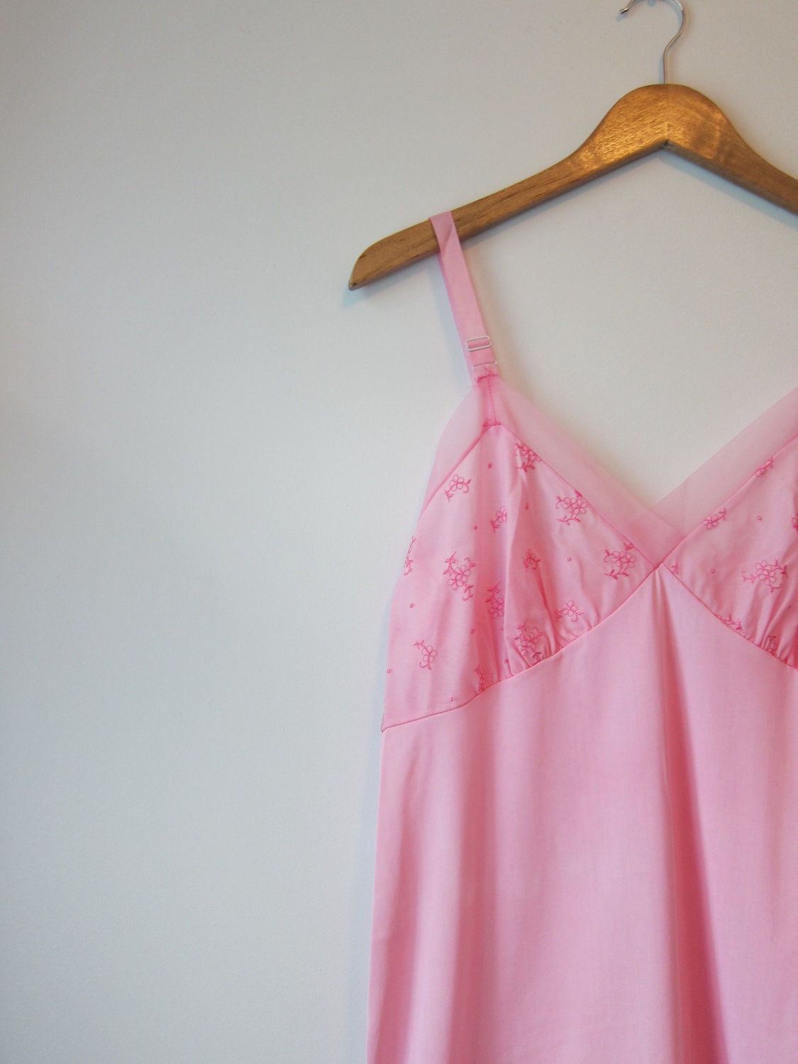 Full slip 40 petite 1950s vintage Aristocraft Hand dyed tourmaline hot pink