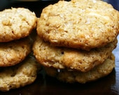 1 Dozen Crispy Oatmeal White Chocolate Cookies with Sea Salt