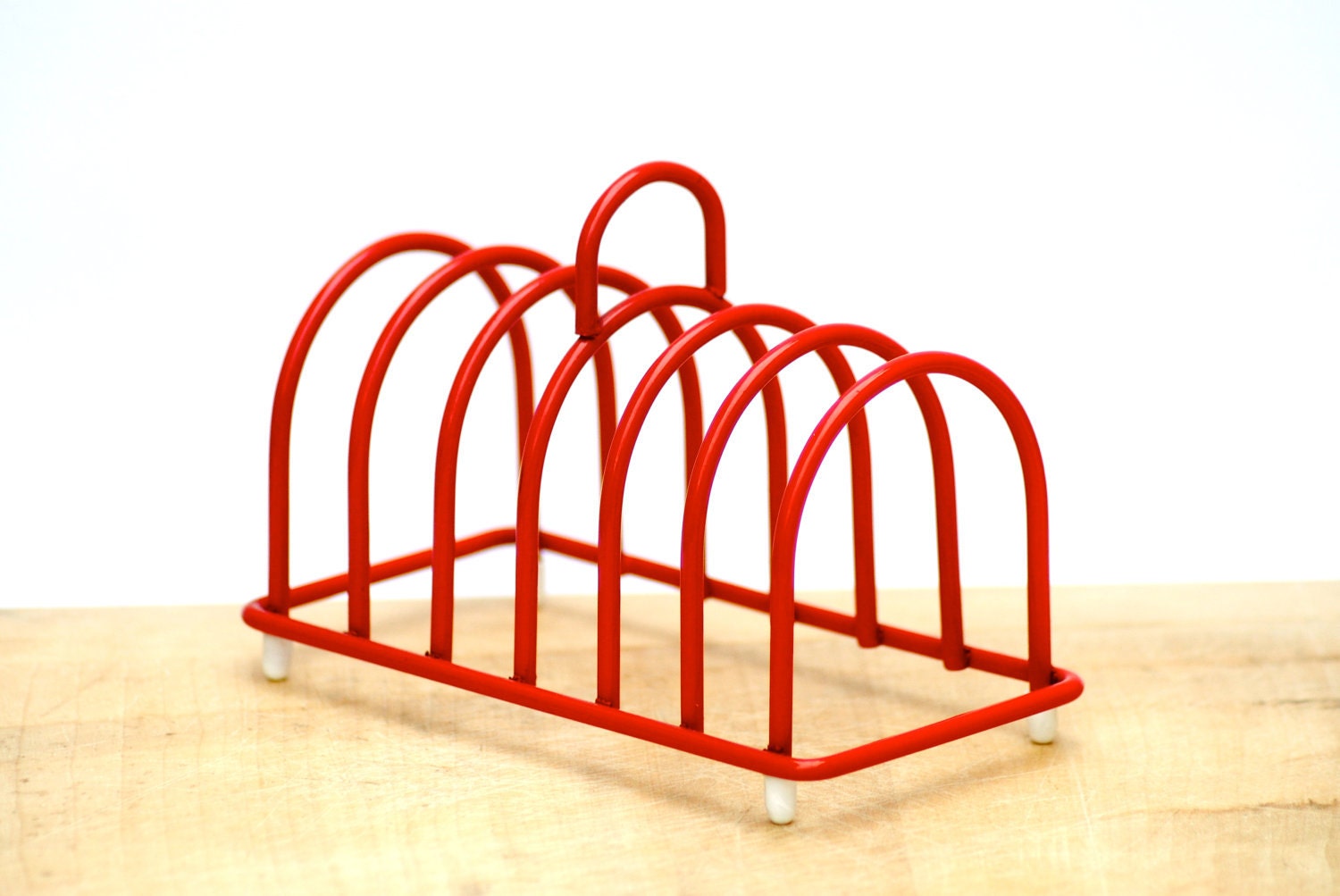 Toast Rack Retro Red Kitchenailia Vintage Breakfast or unusual Letter rack