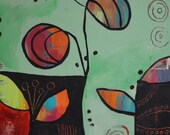 Abstract Painting, Green Dream is an original, acrylic, mixed media painting