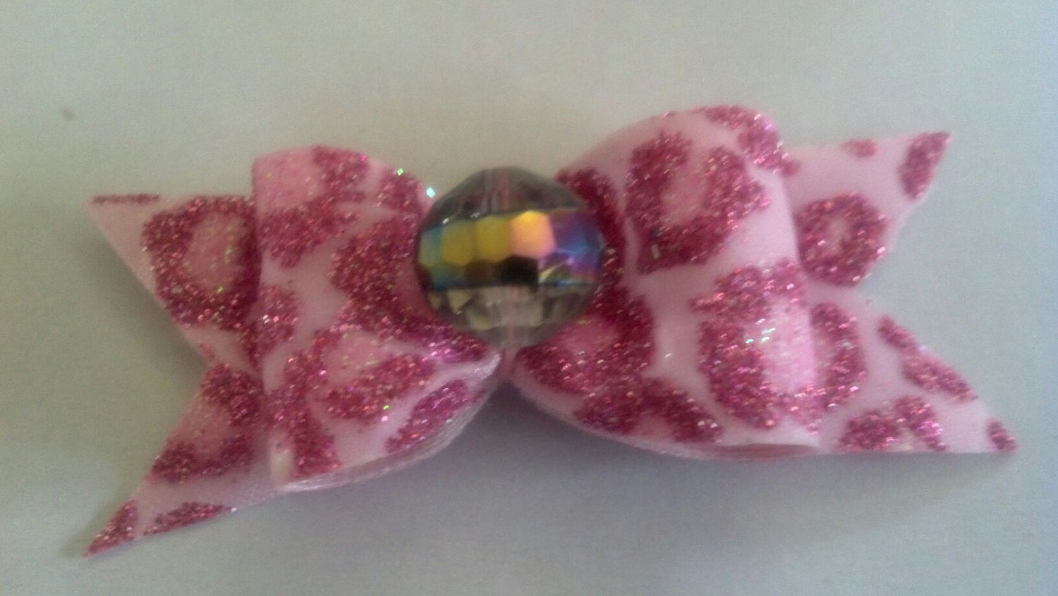 Dog Bow, Pink Animal Print. Size 7/8.