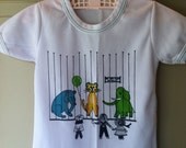 Vintage Baby T-Shirt Top Zoo Animals 60s 70s