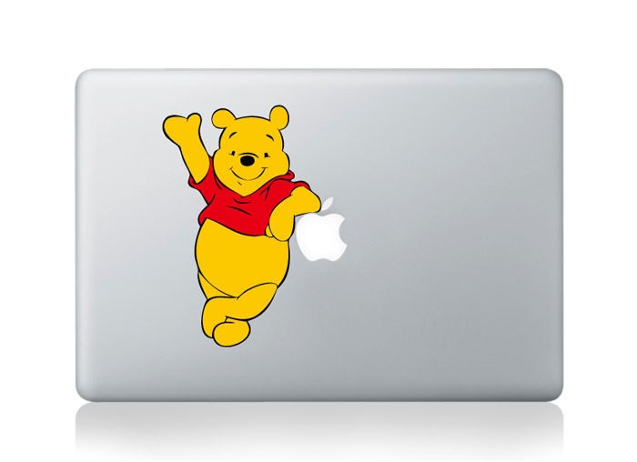 POOH BEAR- Macbook Stickers Vinyl Mac decals Macbook decal Macbook Pro decal Apple mac decal for Macbook Air / Macbook Pro sticker