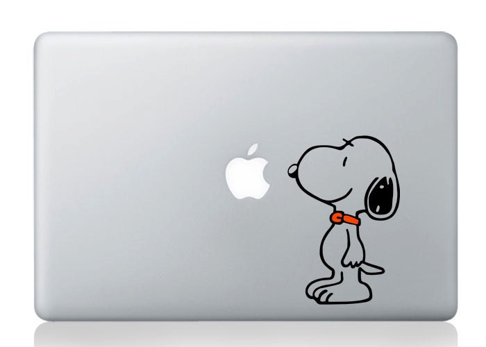 Snoopy2- Macbook Stickers Vinyl Mac decals Macbook decal Macbook Pro decal Apple mac decal for Macbook Air / Macbook Pro sticker