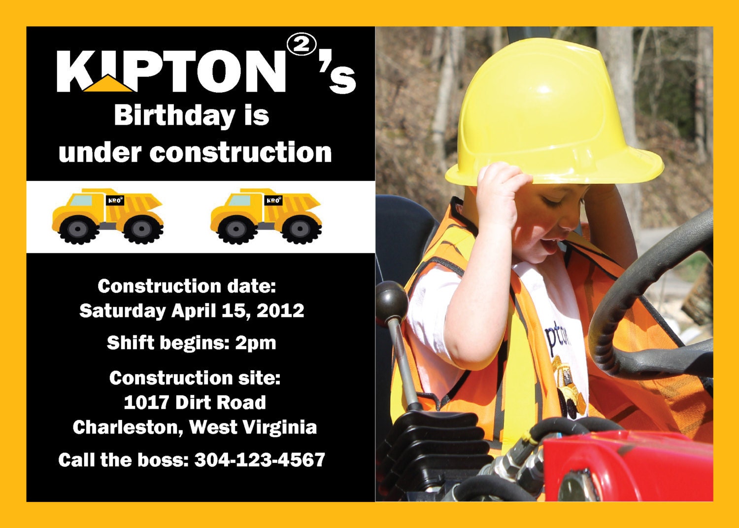 Construction Party Invitation Il_570xn