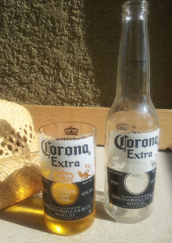 Perfect Beer or Juice Glasses made from Upcycled Corona Beer Bottles set of 4