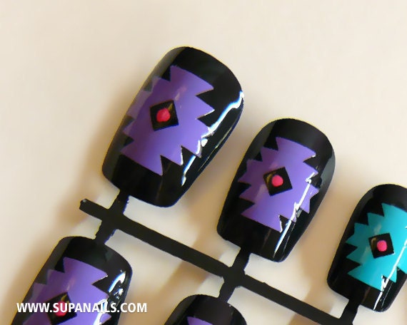 Pattern Pack: Pastel Aztec inspired tribal 24 Nails